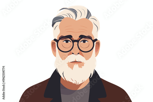 old man stock image isolated vector style