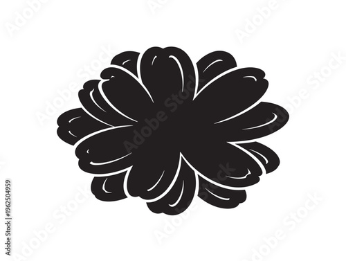 Elegant minimal single flower silhouette with refined design style 