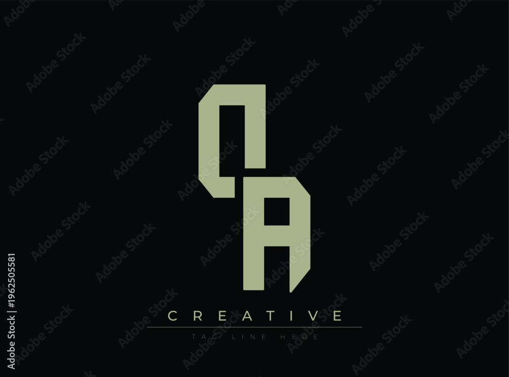 Obraz premium Modern Creative Logo Design Featuring Bold Geometric Lettering Style