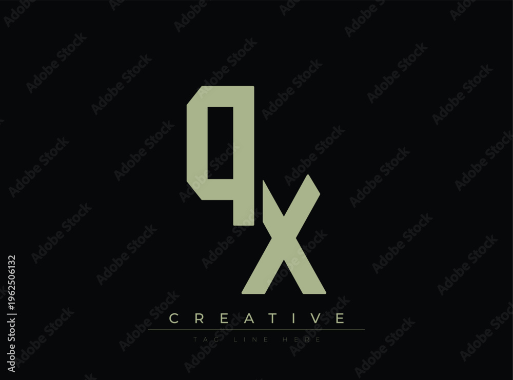 Fototapeta premium Modern geometric logo design featuring stylized number and letter combination
