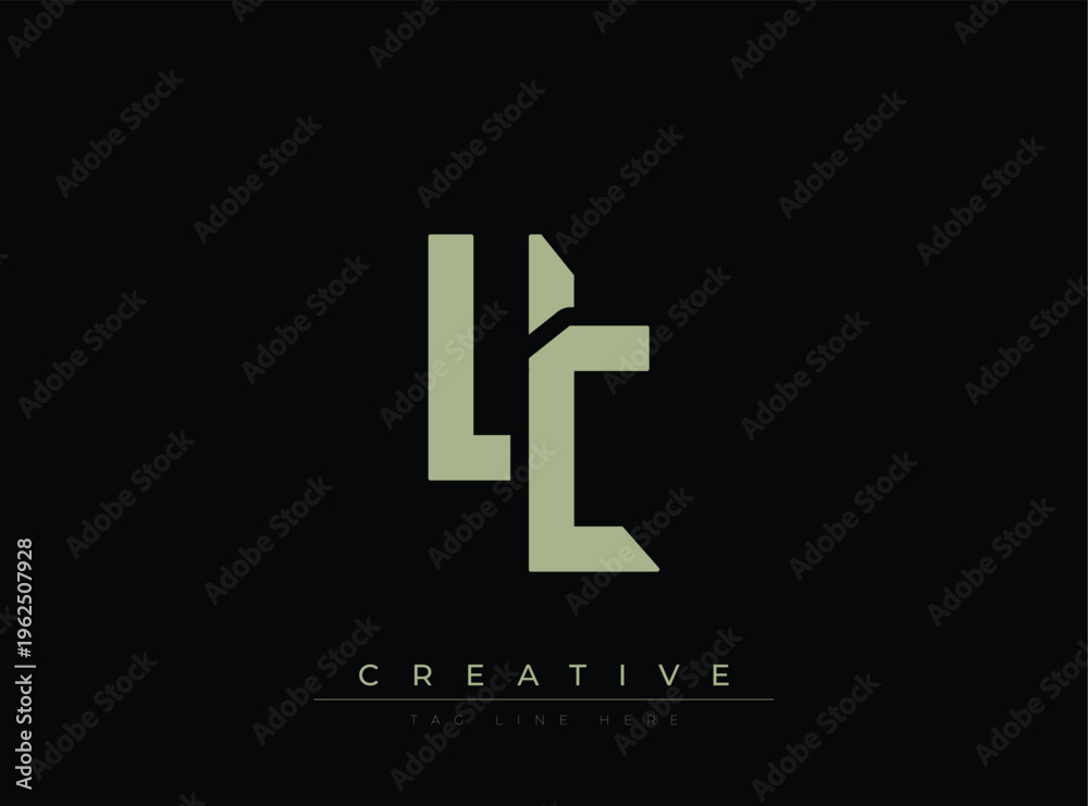 Fototapeta premium Modern Minimalist Creative Logo Design With Abstract Letter L Typography