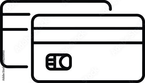 Two credit cards with chip technology