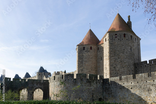 The City of Carcassonne. a medieval architectural ensemble located in the French city of Carcassonne in the Aude department, Occitanie region.