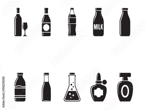 A collection of various bottles and containers