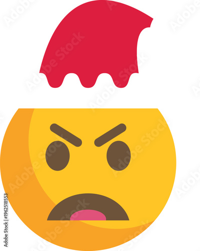 Exploding angry emoji showing stress, mad, and frustrated emotions