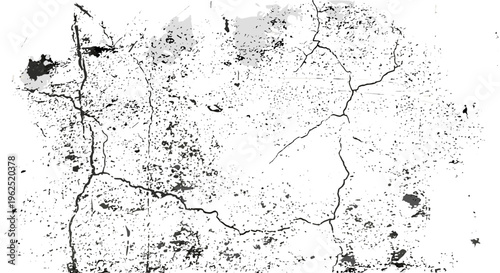 Cracked grungy concrete wall texture with weathered distressed surface and dark