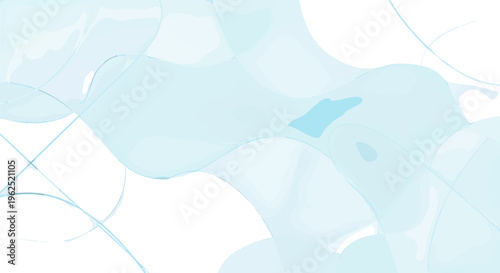 Soft pastel blue watercolor splashes and thin organic lines on a clean white