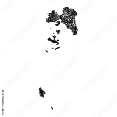 Sketch Attica outline map design