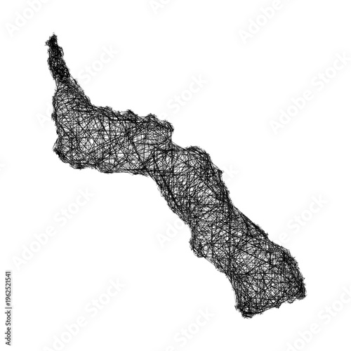 Sketch Athos outline map design