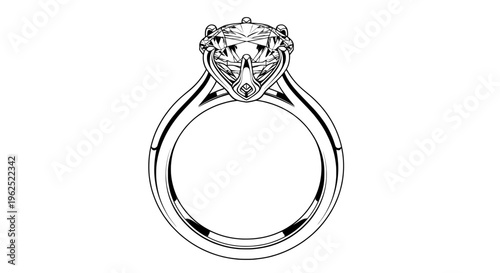 Elegant diamond engagement ring with halo and prong setting