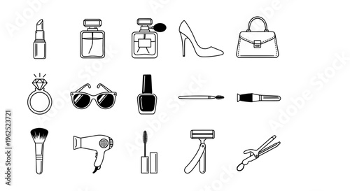 Minimal black and white beauty fashion s in grid layout