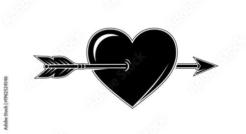 Minimalist black and white he with arrow pointing left