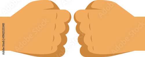 Two hands making a fist bump gesture, symbolizing a partnership or greeting between people