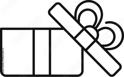 Gift card with a ribbon representing a present or bonus vector icon