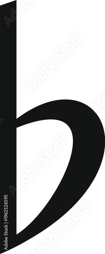 Musical flat symbol representing instrument pitch adjustment