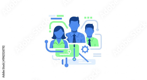 Teamwork and Collaboration - A Group of Professionals Working Together.