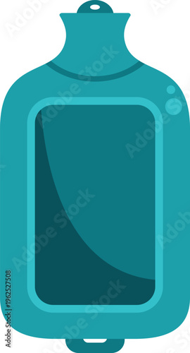 Teal hot water bottle offering warmth and relief for pain