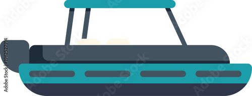 Rescue boat icon representing sea transportation and watercraft activities