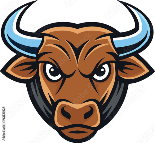 Cute cartoon tiger face with orange fur and black stripes smiling