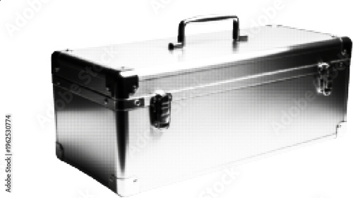Retro Halftone Metal Tool Box Storage Case