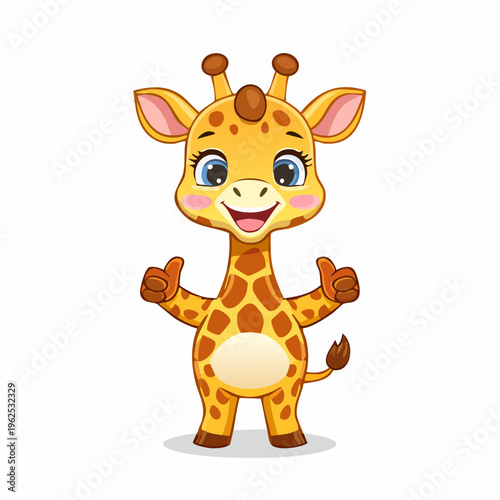 Niedliche Giraffe Daumen hoch