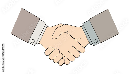 Professional handshake between two business partners in suits for agreement
