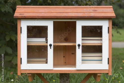 Wooden Outdoor Library Bookcase - Reading Nook