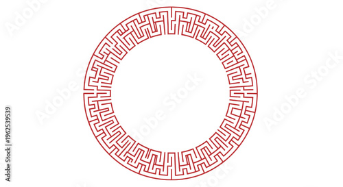 Intricate red maze design pattern.