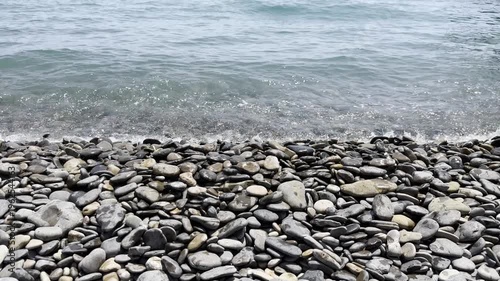Rocks and water at the shore in a coastal area