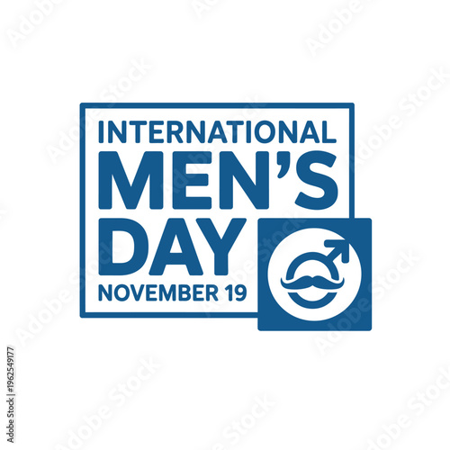 International Men's Day logo on a white background