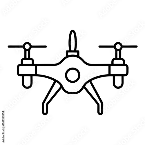 Drone vector line outline icon on white background.jpg