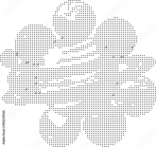 Flower pixelated bitmap dither halftone pattern graphic resource texture background overlay