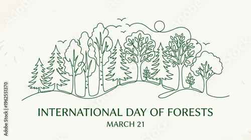 International Day of Forests illustration.
