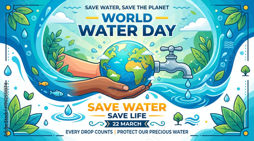 World Water Day Conservation Poster Design.