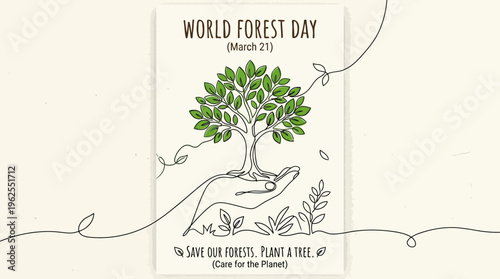 World Forest Day poster with tree.