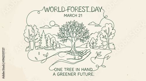 World Forest Day eco friendly poster.