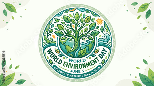 World Environment Day awareness campaign logo.