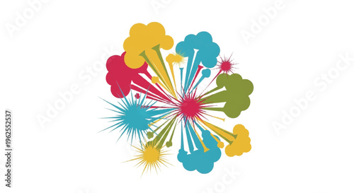 Environmental pollution and climate change illustration