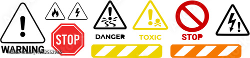 vector illustration of a set of signs