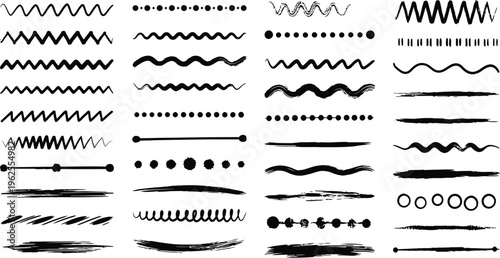 Hand drawn doodle arrows shapes and lines symbol