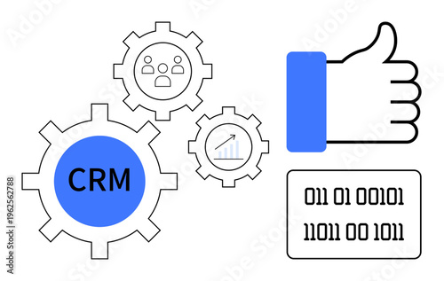 CRM concept. CRM tools, automation, and customer management in marketing and business workflows. CRM enhancing customer experience and business productivity. Ideal for business strategy, technology