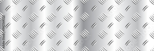 Metal flooring seamless pattern. Steel diamond plate