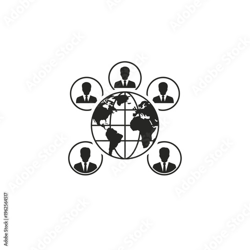 Global business network and teamwork concept.