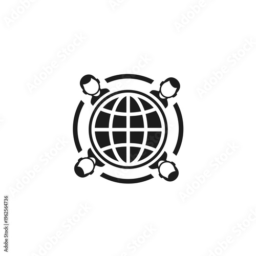 Global communication and teamwork concept.