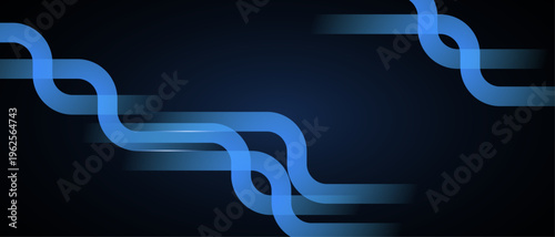 Streamline of the network, the blue line to connect data flow, the concept of technology. Data network, modern background of digital technology