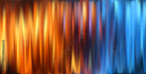 Ice fire bg. Red and blue ribbed glass background.