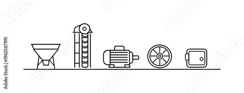 Grain elevator bucket system maintenance and vertical conveying for efficient bulk handling and reduced spillage in agricultural storage facilities, bucket elevator, grain hopper
