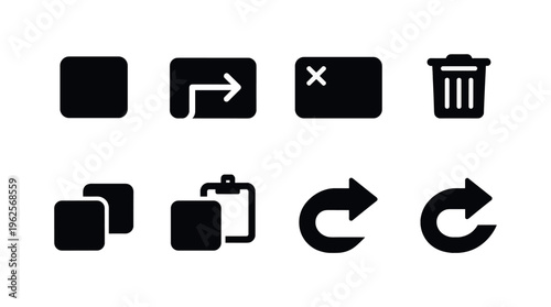 UI keyboard shortcuts: keyboard key, enter key, escape key, delete key, copy shortcut, paste shortcut, undo shortcut, redo shortcut