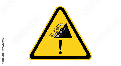 Warning sign for slippery road ahead.