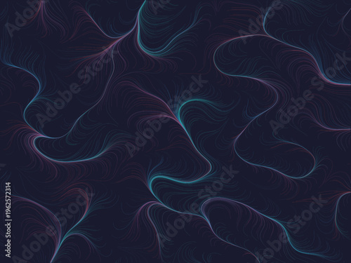Abstract Wind Flow Field Vector Illustration